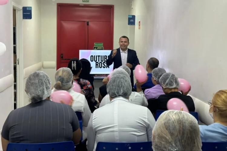 Anexo do HE transforma palestra em momento de acolhimento e autocuidado no Outubro Rosa