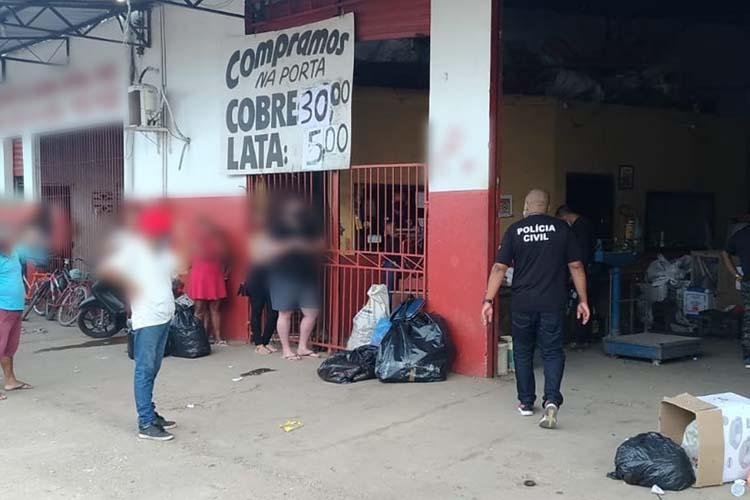 DURANTE A “OPERAÇÃO HEFESTO” DUAS PESSOAS SÃO PRESAS EM FLAGRANTE JUNTO COM CERCA DE 500 QUILOS DE COBRE ORIUNDOS DE FURTO