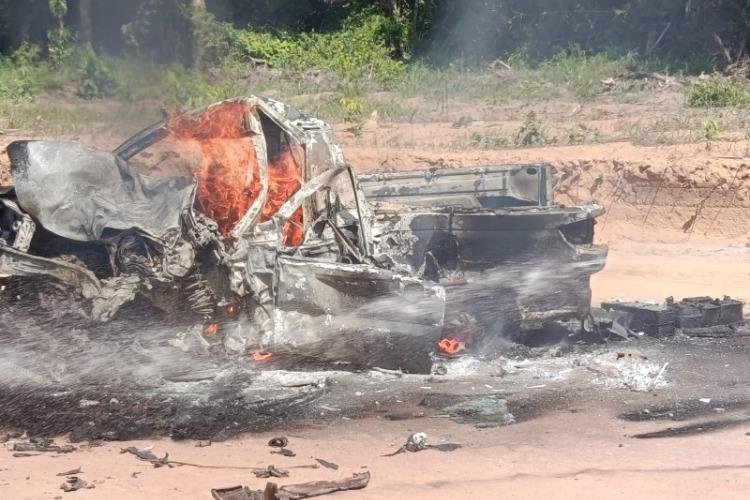 Homem morre carbonizado após grave acidente na BR-156, no sul do Amapá