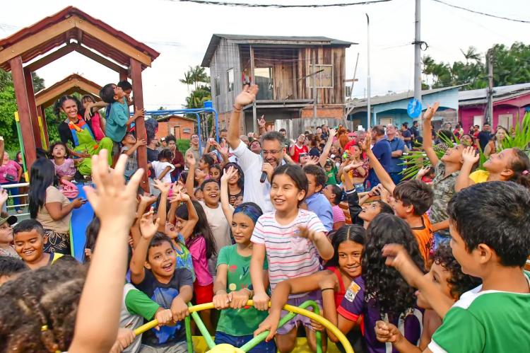 ’Esses espaços têm dado muito certo e mudam a relação entre as pessoas’, celebra governador Clécio ao inaugurar Parque Firme do Gonzaguinha, em Macapá