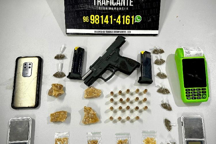 Em Macapá, Polícia Civil prende fornecedor de drogas e apreende arma
