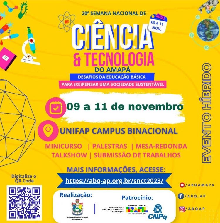 SNCT 2023: programação do campus Binacional do Oiapoque inicia dia 9