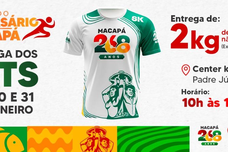 Prefeitura divulga datas e regras para retirada dos kits da Corrida do Aniversário de 268 anos de Macapá