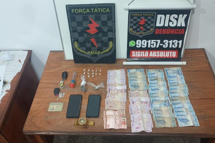 Batalhão de Força Tática por tráfico de drogas em Macapá e dois foragidos da Justiça durante o fim de semana