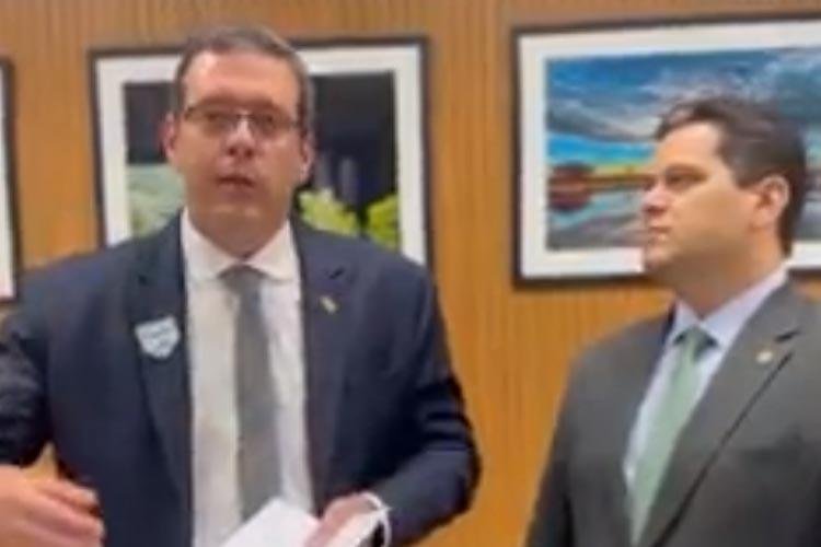 Senador Davi Alcolumbre recebe prefeito de Macapá, Dr. Furlan, em Brasília