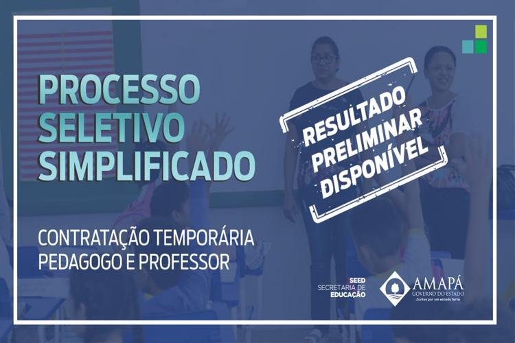 Contratação temporária: Seed divulga resultado preliminar dos aprovados