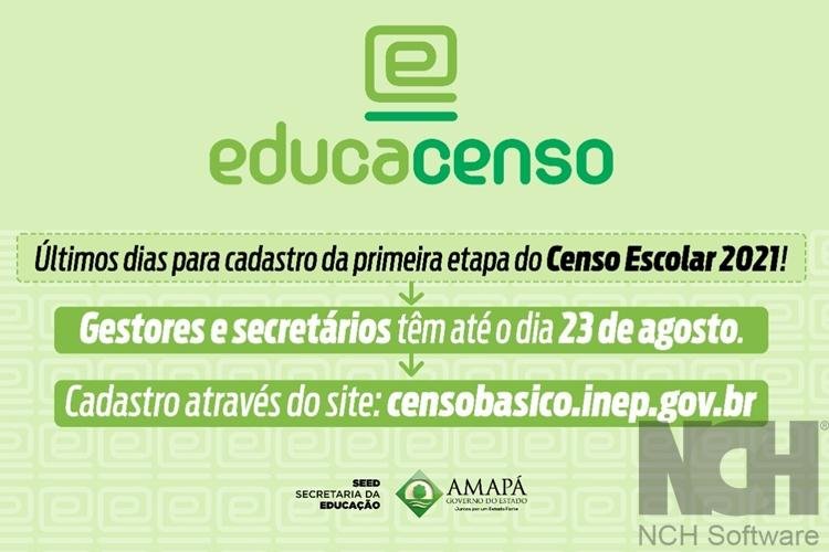 Censo Escolar 2021: prazo para cadastro da primeira etapa vai até o dia 23 de agosto