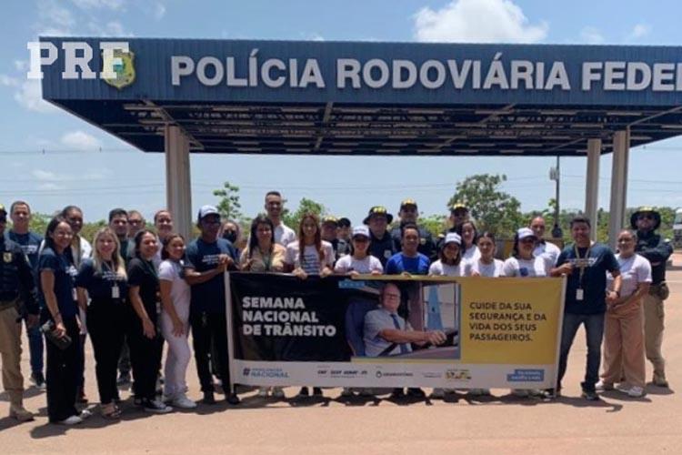 PRF e SEST SENAT promovem ação de saúde e segurança viária em Macapá
