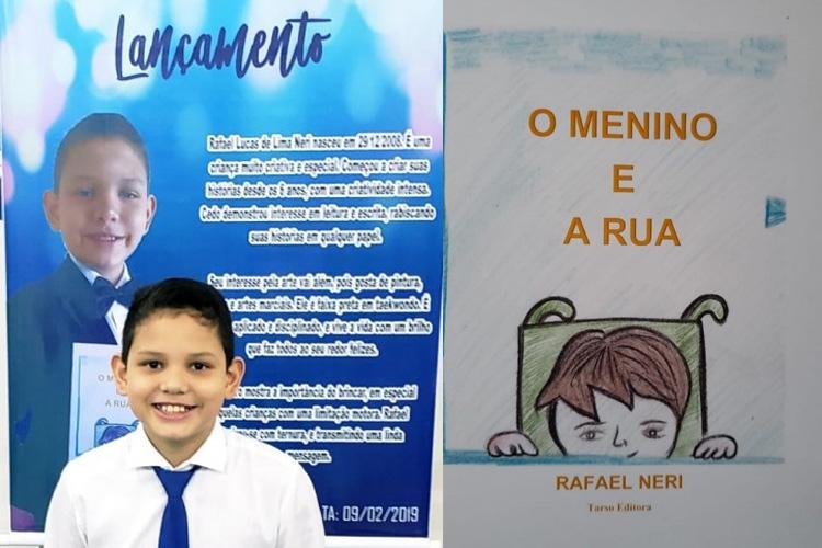 Jovem escritor lança livro sobre a importância das brincadeiras para crianças especiais    