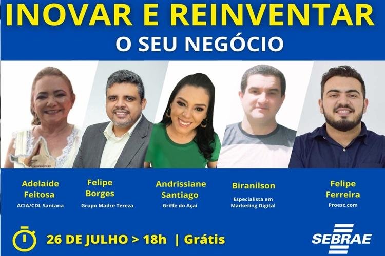 Sebrae abre inscrições para seminário sobre reinvenção e inovação empresarial