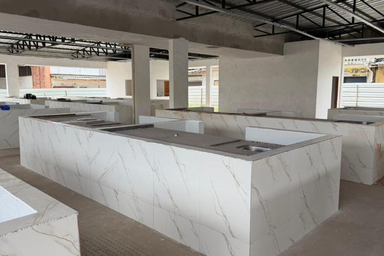 Feira do Mercado da Área Portuária está em fase final de revitalização em Santana (AP)