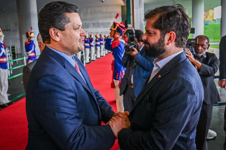 Alcolumbre recebe presidente do Chile e destaca importância da cooperação entre os dois países