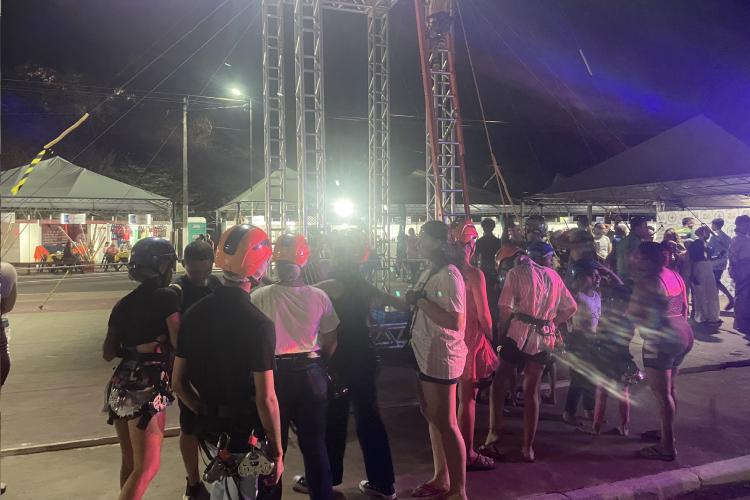Tirolesa é atração na 1ª noite de InovaTech 2024