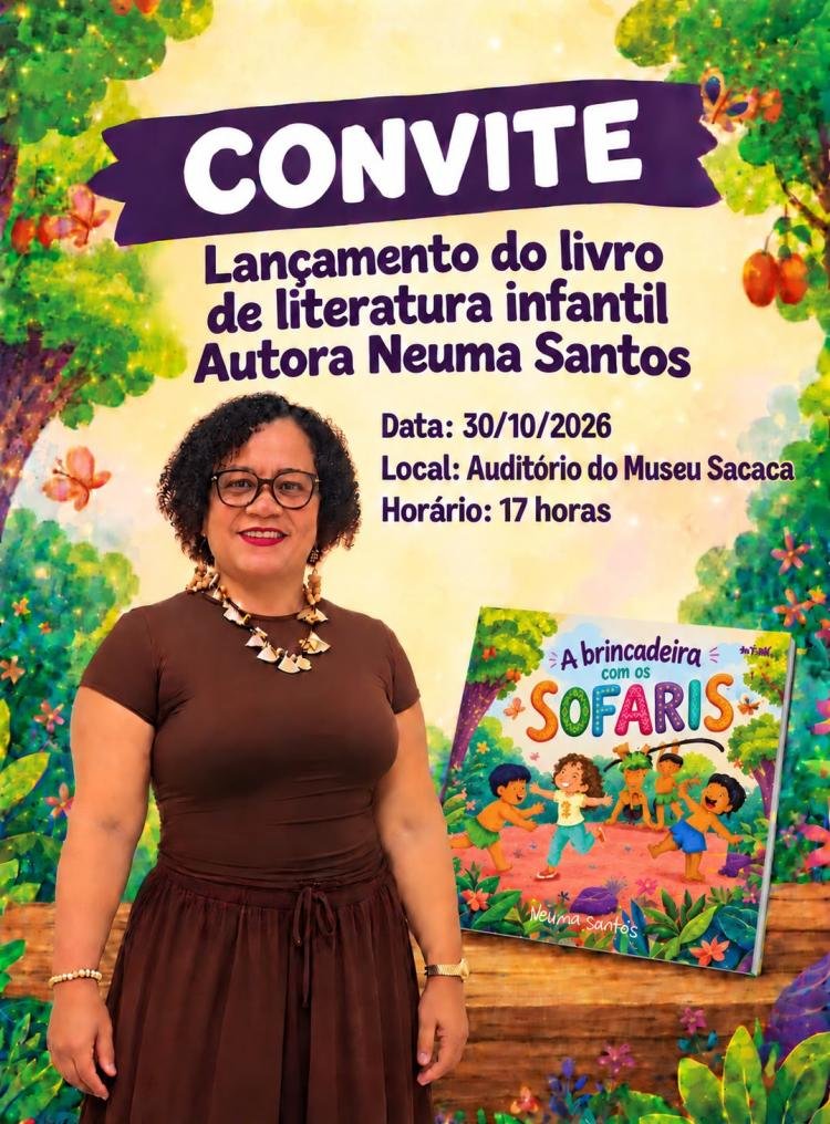 Neuma Santos estreia na literatura infantil com o livro “A brincadeira com os Sofaris”