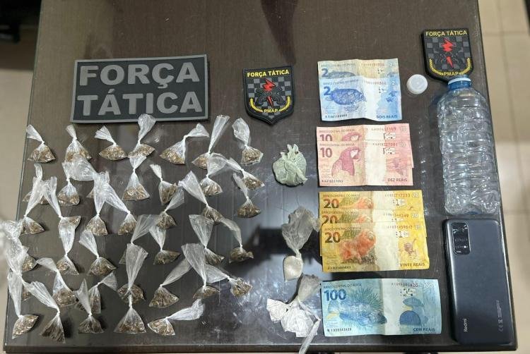 Força Tática realiza série de operações com apreensão de drogas, recuperação de veículo e prisões em Macapá