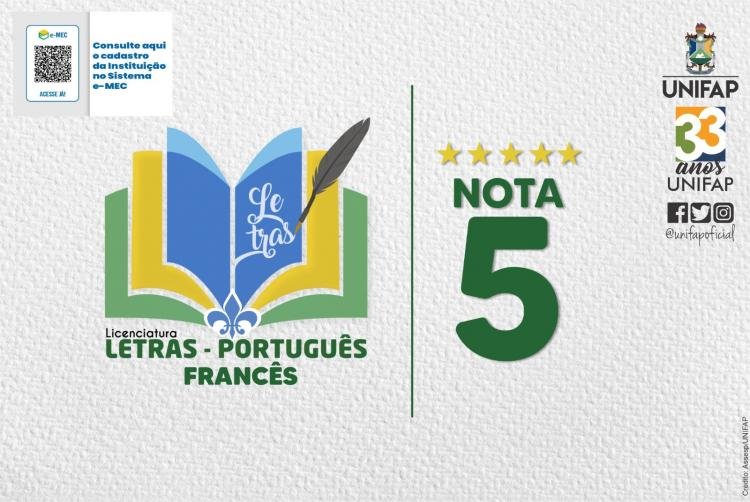 Curso de Letras Português e Francês recebe nota máxima em avaliação do MEC