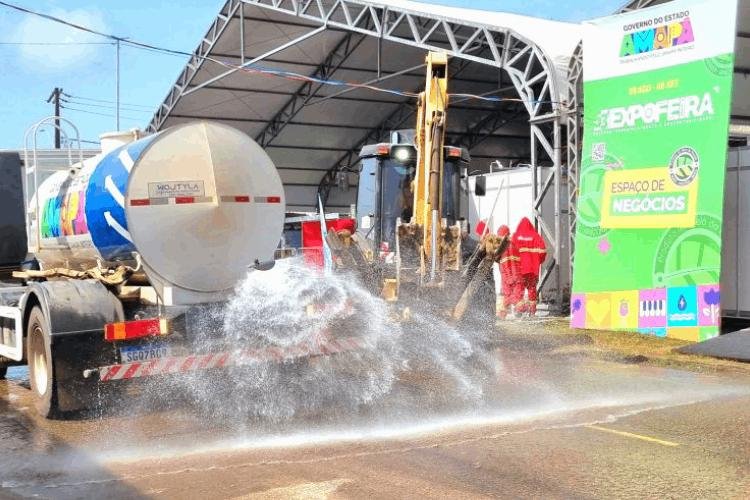Governo do Estado garante limpeza diária de espaços para receber visitantes na 53ª Expofeira do Amapá