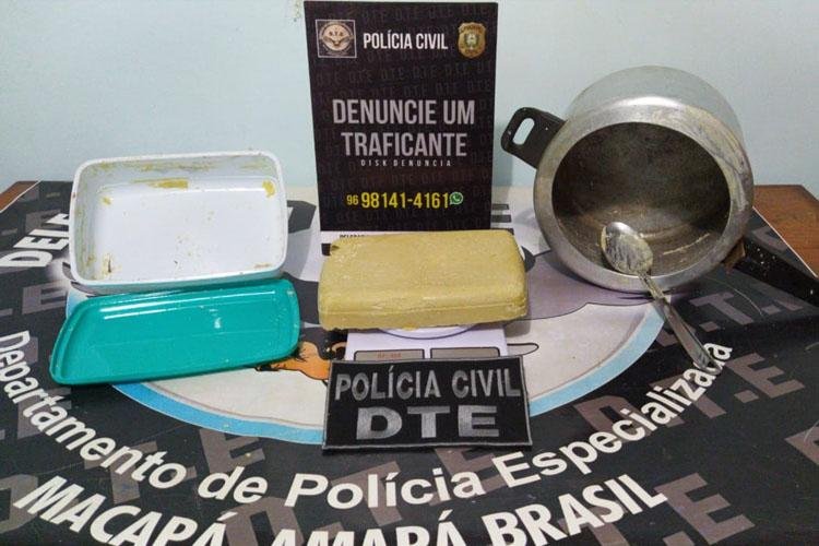 EM MACAPÁ, POLÍCIA CIVIL PRENDE DOIS TRAFICANTES QUE PREPARAVAM TABLETE DE CRACK