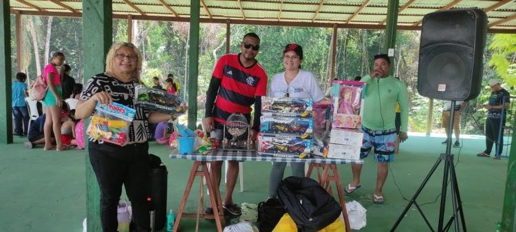 Com filmes e teatro, 660 alunos se divertem no encerramento da Semana das Crianças da Escola Estadual Nelita Dias, em Macapá