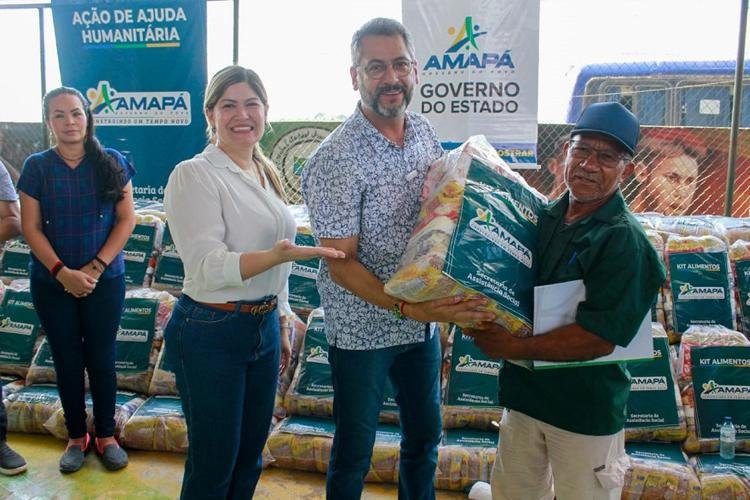 Governador Clécio Luís lidera nova ajuda humanitária e entrega 460 kits de alimentos para produtores rurais de Oiapoque