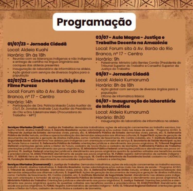 Justiça do Trabalho e parceiros promovem Jornada Cidadã na região do Oiapoque, no Amapá