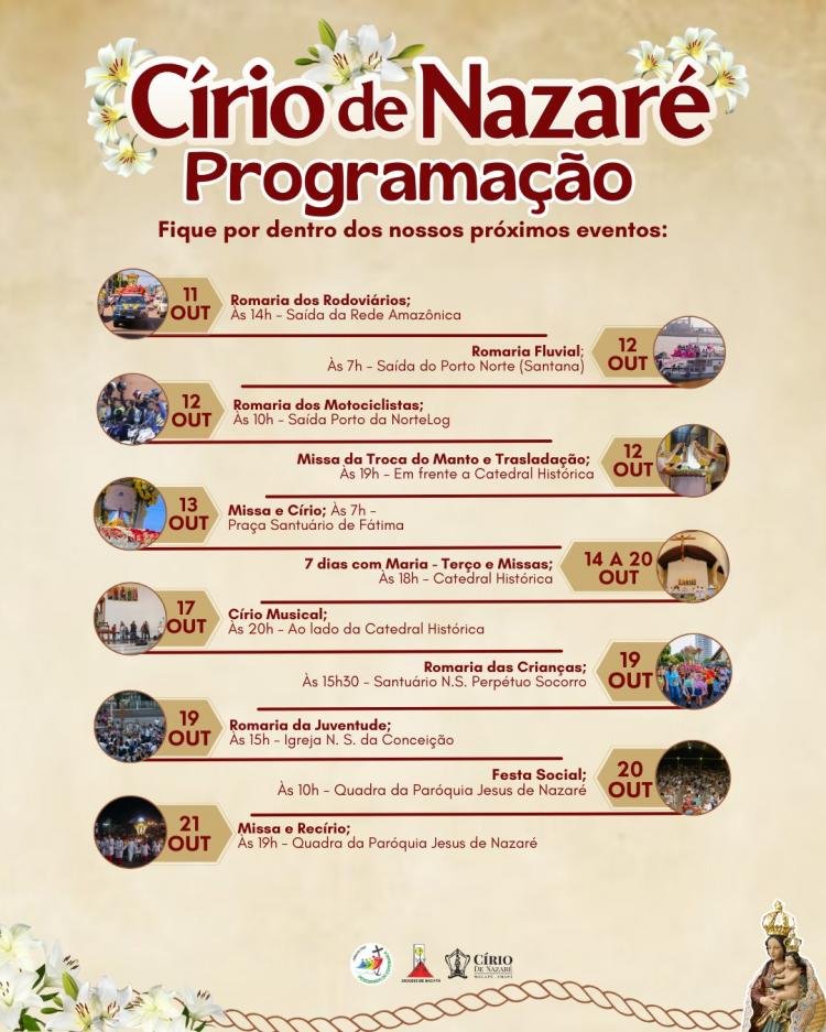Círio 2024: Confira a programação completa em honra à Nossa Senhora de Nazaré em Macapá