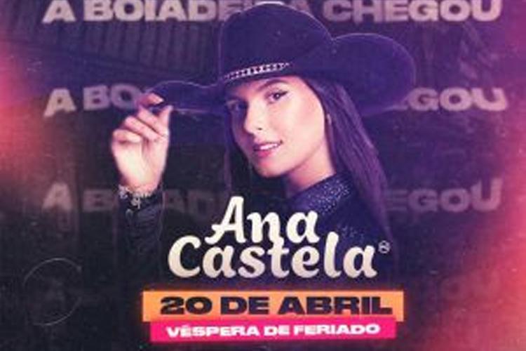 Ana Castela, destaque no sertanejo fará grande noite no Villa Country
