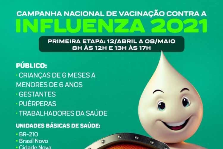 CAMPANHA DE VACINAÇÃO CONTRA INFLUENZA INICIA NA SEGUNDA-FEIRA (12) NAS UNIDADES BÁSICAS DE MACAPÁ