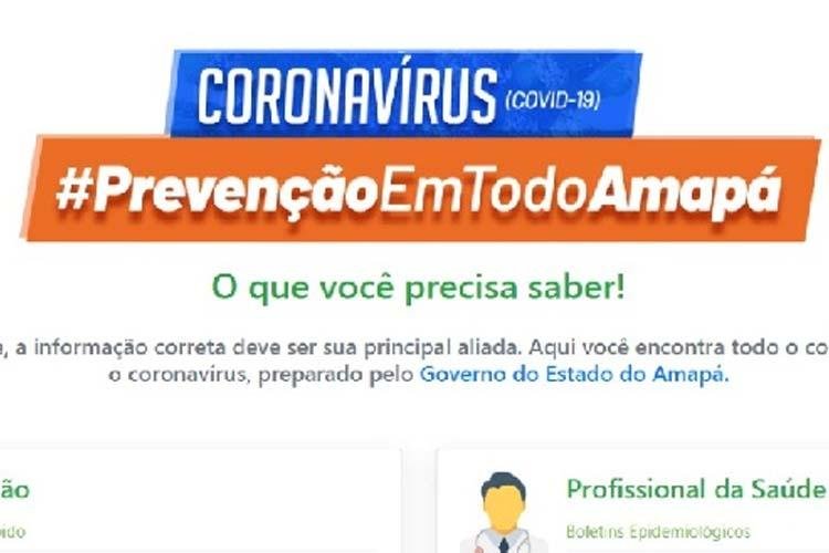 Governo do Amapá lança portal exclusivo com informações sobre o coronavírus
