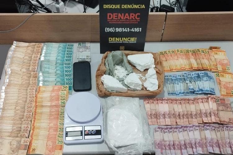 Em Macapá, Polícia Civil prende dois homens em flagrante por tráfico de drogas e apreende porções de cocaína