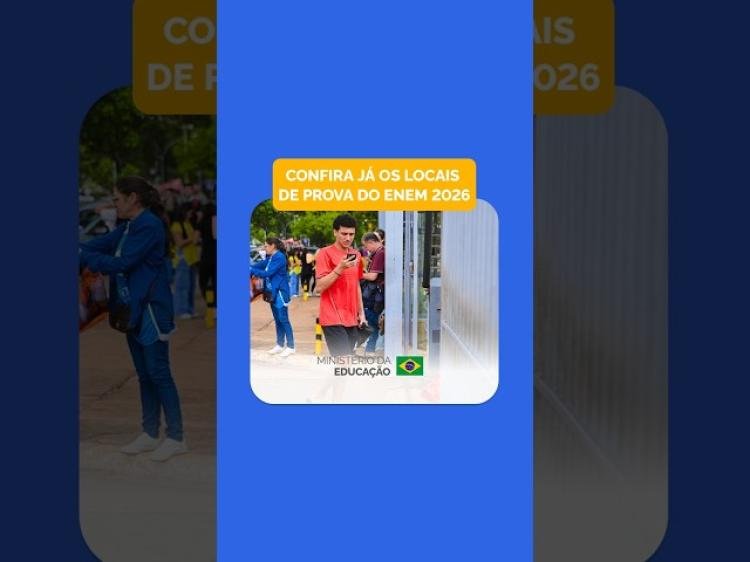 Candidatos já podem conferir o local de prova do Enem 2026