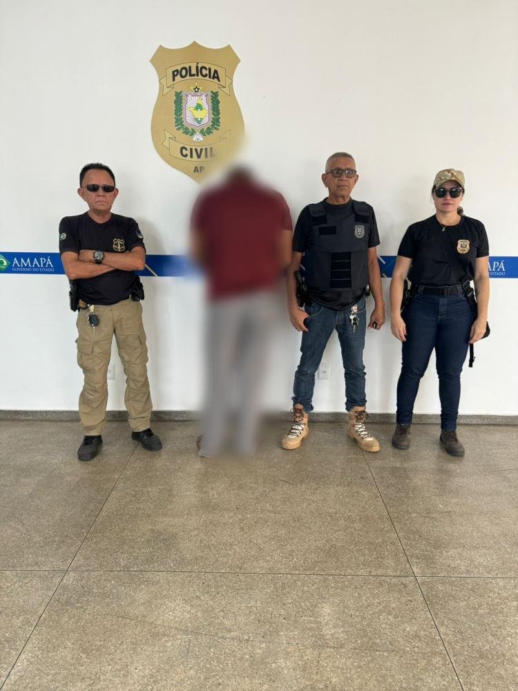 Em Macapá, Polícia Civil prende acusado de estupro e condenado por roubo