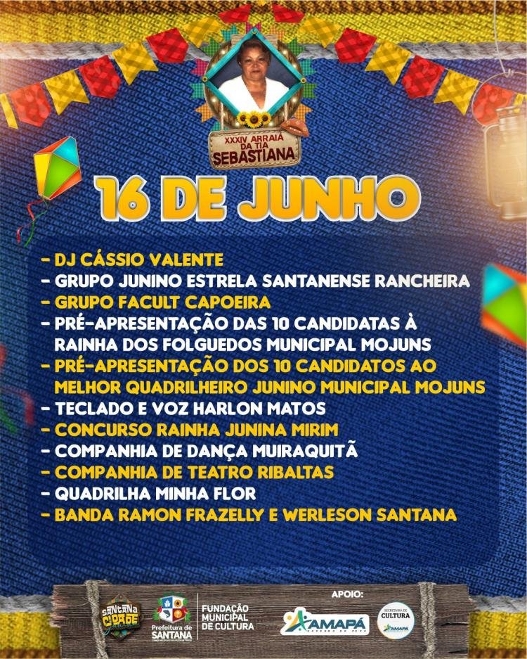 Santana Cidade Junina: 35ª edição do Arraiá da Tia Sebastiana inicia nesta sexta-feira; Confira a programação