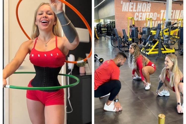 Carnaval 2026: musa da microcintura exibe cintura de apenas 60 cm em treino de quadríceps ao lado da rainha de bateria da Inocentes de Belford Roxo