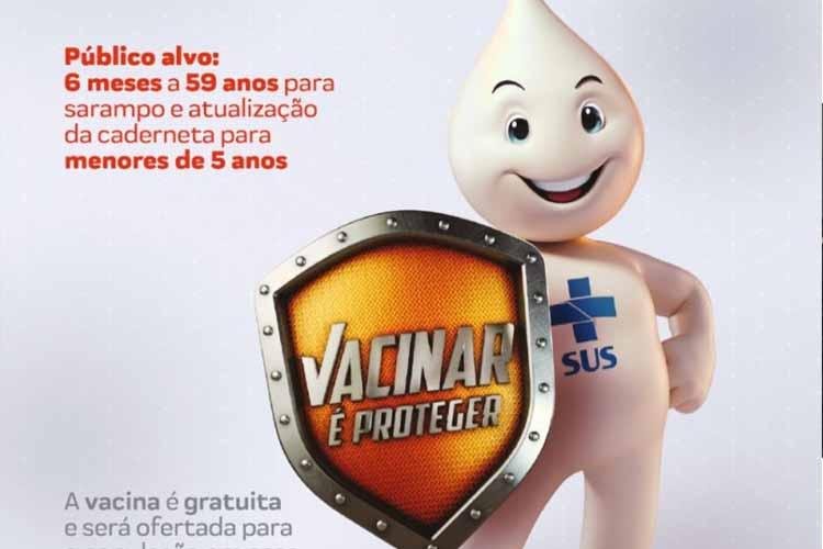 VARREDURA VACINAL PARA COMBATER O SARAMPO INICIA NA SEGUNDA-FEIRA,18