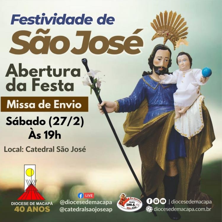 Missa de envio abre a programação da Festividade de São 2021