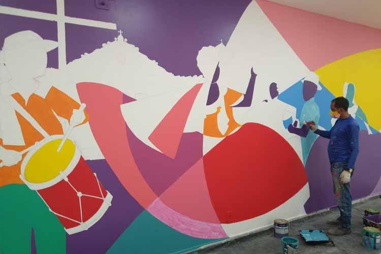 SHOPPING POPULAR GANHA MURAIS PINTADOS PELO ARTISTA AMAPAENSE JERIEL