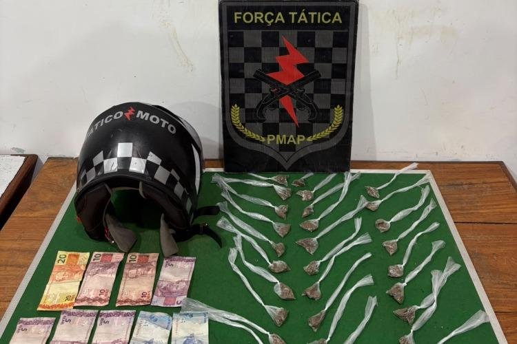 Força Tática prende suspeitos e apreende menor de idade em ações contra o tráfico em Macapá