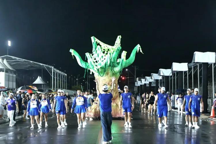 Carnaval 2026: Unidos do Buritizal empolga público durante ensaio técnico no Sambódromo de Macapá