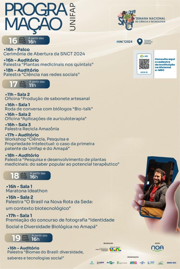 SNCT 2024: Unifap leva programação diversificada ao Aeroporto Internacional de Macapá (AP)