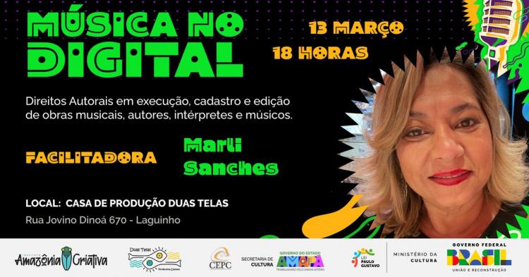Workshop gratuito aborda direitos autorais na música digital em Macapá