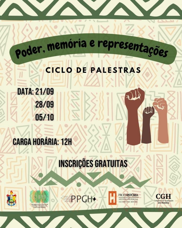 Poder, Memória e Representações são temas de ciclo de palestras do Mestrado em História