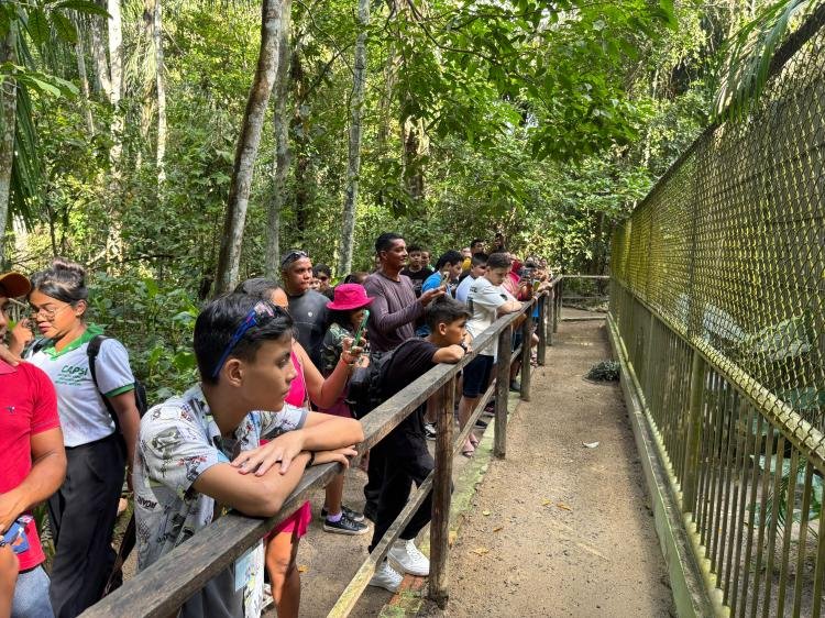 Crianças do CAPSI participam de atividade extramuros no Bioparque da Amazônia