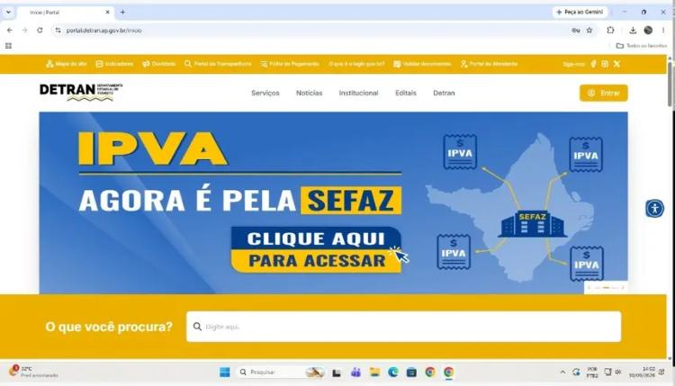 Governo do Amapá disponibiliza novo portal do Detran com serviços digitais ao cidadão