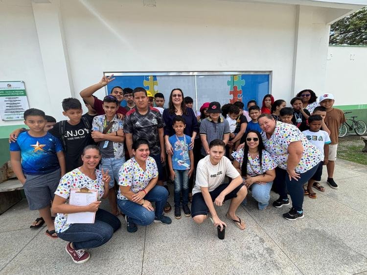 Crianças do CAPSI participam de atividade extramuros no Bioparque da Amazônia