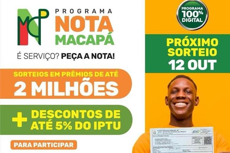 Segundo sorteio do programa Nota Macapá aconcete nesta quinta-feira (12)