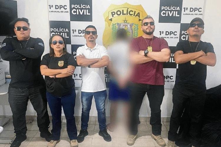 Polícia civil prende em Laranjal do Jari foragido da Guiana Francesa acusado de crimes graves