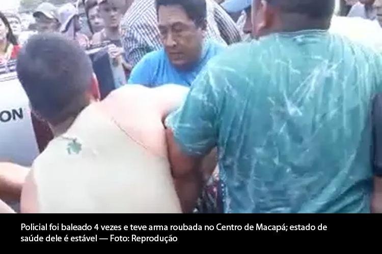 PM que levou 4 tiros e teve arma roubada no AP não corre risco de morrer, mas segue internado