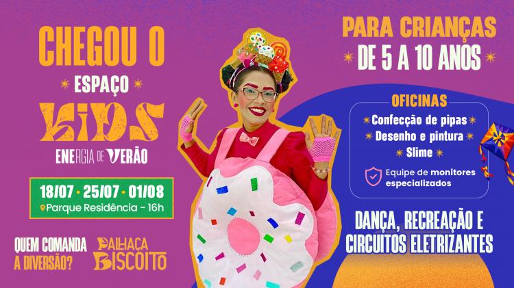 Festival Energia de Verão terá Espaço Kids com recreação e oficinas gratuitas para as crianças