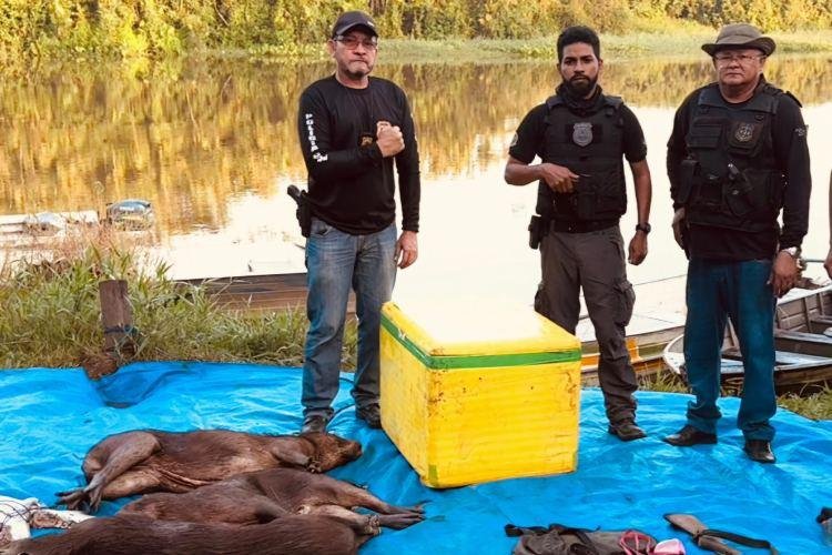Operação apreende caça ilegal, armas e embarcação na Reserva do Lago Piratuba